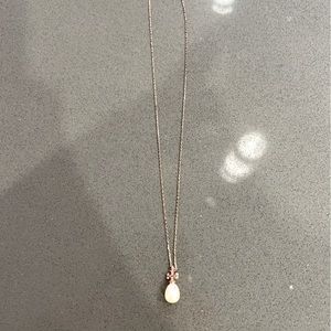 Tory Burch Rose Gold Pearl Necklace